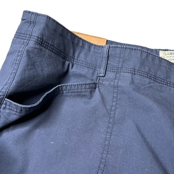 NWT L.L. Bean Stretch Canvas Cargo Flannel Lined Pants Navy Women's 20MT - Picture 8 of 16